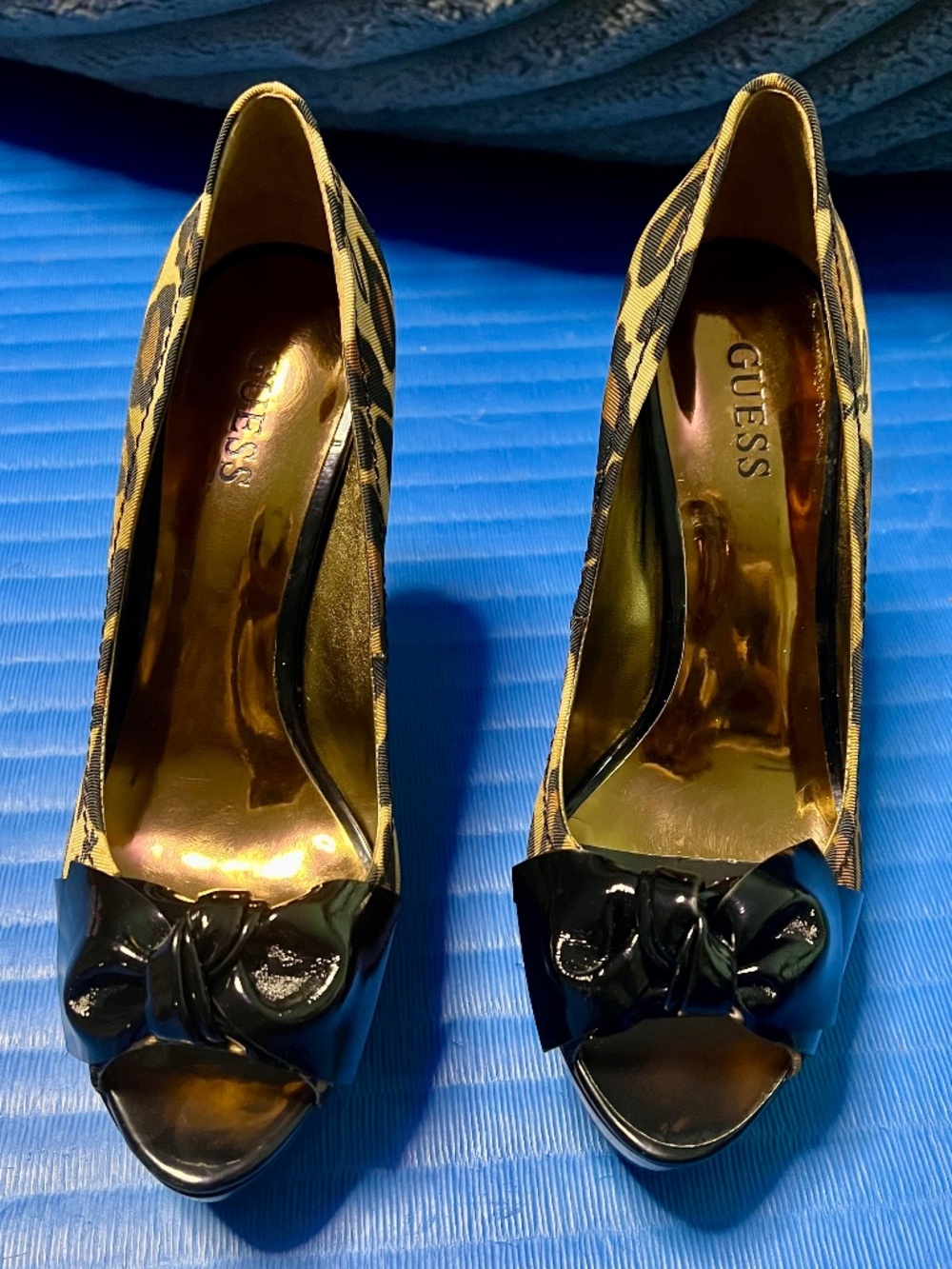 Guess Leopard and Black Heels